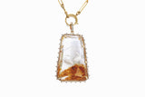 Quartz Crystal Cranes on a Hill under Branch Intaglio-Neck Pendant-Gretchen Ventura