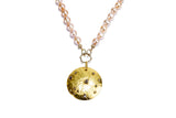 18K Gold & Multi Shape Diamond Slices Disc-Neck Pendant-Gretchen Ventura