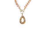 Multi Color Conflict free Diamond Cabochon TearDrop-Neck Pendant-Gretchen Ventura