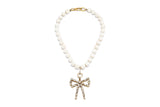 Rose Cut Diamond Bow-Neck Pendant-Gretchen Ventura