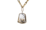 Quartz Bas-relief Pendant w/Dendrite Inclusions-Neck Pendant-Gretchen Ventura
