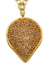 18K Faceted Champagne Diamond Teardrop-Neck Pendant-Gretchen Ventura