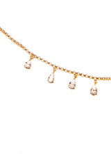 Gold & 7 Pear Drops Diamond Necklace-Necklaces-Gretchen Ventura