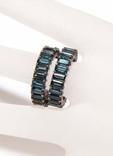 Blue London Topaz Baguette Eternity Band-Rings-Gretchen Ventura