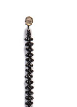 Black Spinel Macramé Rockstar Earring-Earrings-Gretchen Ventura