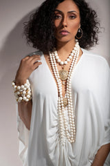 Eco Conscious Prehistoric Woolly Mammoth Ivory Beads Necklace-Necklaces-Gretchen Ventura