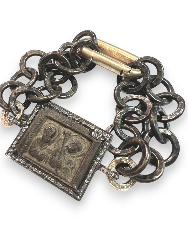 Slavic Orthodox Travel Icon Bracelet-Bracelets-Gretchen Ventura