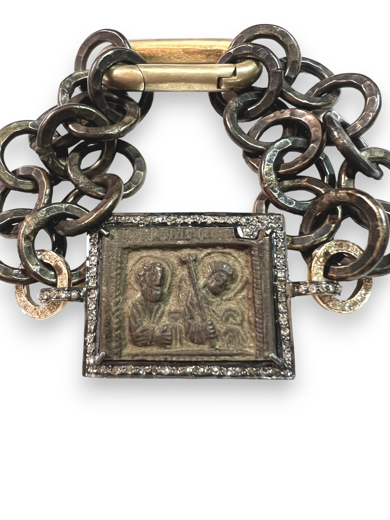 Slavic Orthodox Travel Icon Bracelet-Bracelets-Gretchen Ventura
