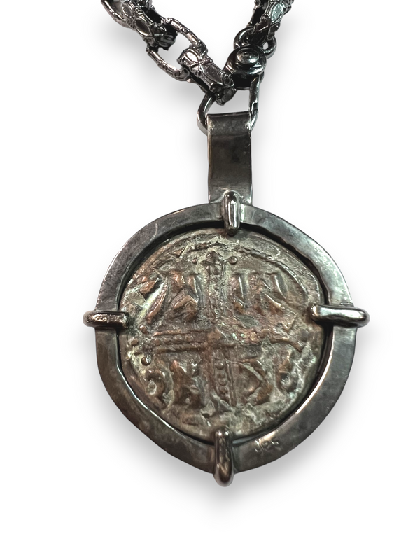 Byzantine Bust of Christ Coin-Neck Pendant-Gretchen Ventura