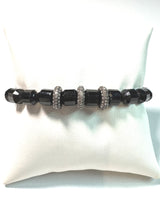 Faceted Tourmaline & Sterling Silver Diamond Wheels Bracelet-Bracelets-Gretchen Ventura