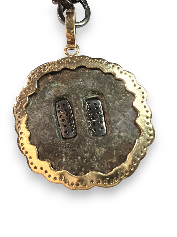 Viking Copper Button Pendant-Neck Pendant-Gretchen Ventura