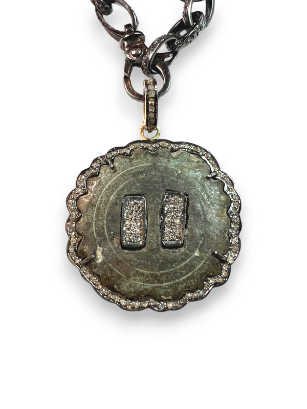 Viking Copper Button Pendant-Neck Pendant-Gretchen Ventura