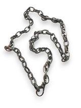 Rhodium Plated Engraved Oval Link Chain-Chain-Gretchen Ventura