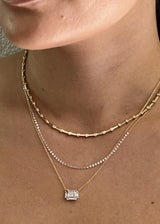 14K Gold & Diamond Dotted Choker-Necklaces-Gretchen Ventura