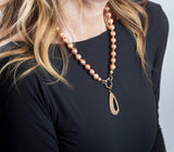 Multi Color Conflict free Diamond Cabochon TearDrop-Neck Pendant-Gretchen Ventura