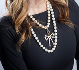 Rose Cut Diamond Bow-Neck Pendant-Gretchen Ventura