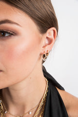 Gold & 3 Floating Diamond Hoops-Earrings-Gretchen Ventura