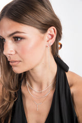 White Gold Pear Shape Diamond Drops-Earrings-Gretchen Ventura