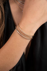 14K Gold and Diamond Bangles (.53c) #2422-Bracelets-Gretchen Ventura