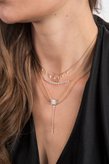 14K Gold & Diamond Bar Necklace-Necklaces-Gretchen Ventura