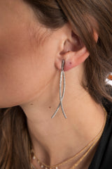 Diamond Wave Earrings-Earrings-Gretchen Ventura