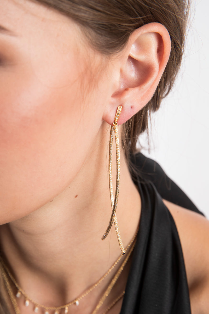 Diamond Wave Earrings-Earrings-Gretchen Ventura