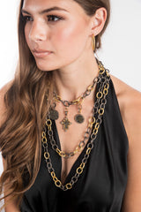 Handmade Hand Hammered Rhodium Plated Sterling & 20K Gold Chain-Chain-Gretchen Ventura