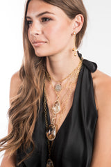 Quartz Crystal Cranes on the Beach Intaglio-Neck Pendant-Gretchen Ventura