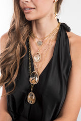 Quartz Crystal Cranes on the Beach Intaglio-Neck Pendant-Gretchen Ventura