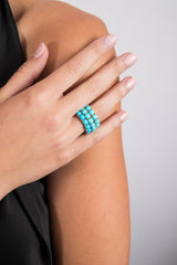 Turquoise Eternity Band-Rings-Gretchen Ventura