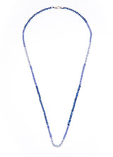 Hand Knotted Faceted Tanzanite and Chalcedony Necklace-Necklaces-Gretchen Ventura