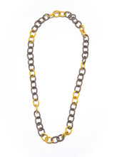 Handmade Hand Hammered Rhodium Plated Sterling & 20K Gold Chain-Chain-Gretchen Ventura