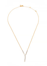 18K Gold (1.39g) & Floating Diamond Drop (1.44c) Necklace (up to 18”+.7") #9642-Necklaces-Gretchen Ventura