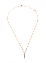 18K Gold & Floating Diamond Drop Necklace-Necklaces-Gretchen Ventura