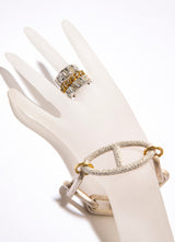 Diamond Rockstar Sterling Oval H Link Bracelet-Bracelets-Gretchen Ventura