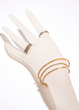 14K Gold and Diamond Bangles (.53c) #2422-Bracelets-Gretchen Ventura