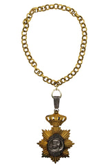 French Antique Napoleon I Medal for Bravery in Diamond & Sterling Silver-Neck Pendant-Gretchen Ventura