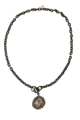 Ancient Judaea “Widow’s Mite” Biblical Coin Pendant in Diamond & Sterling Silver-Neck Pendant-Gretchen Ventura