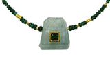 Faceted Emerald Necklace w/24K Gold Aquamarine & Tourmaline Nugget-Necklaces-Gretchen Ventura