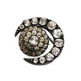 Victorian Era Sterling Silver Pendant /Brooch w/ Paste Diamonds-Neck Pendant-Gretchen Ventura