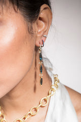 Gold & Brilliant cut Diamond Small Huggies-Earrings-Gretchen Ventura