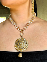 Vintage Gold Plate Rose Cut Pave Diamond Pendant-Neck Pendant-Gretchen Ventura