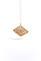 Faceted Champagne Diamond Shape Pendant-Neck Pendant-Gretchen Ventura