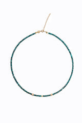 Faceted Grandidierite Necklace w/Diamond Beads-Necklaces-Gretchen Ventura