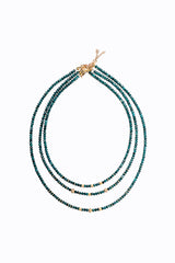 Faceted Grandidierite Necklace w/Diamond Beads-Necklaces-Gretchen Ventura