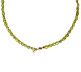 Peridot Choker w/ Gold & Diamond Beads-Necklaces-Gretchen Ventura