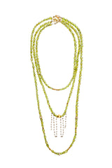 Peridot & Champagne Diamond Fringe Necklace-Necklaces-Gretchen Ventura