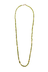 Peridot Necklace w/ Diamond Wheel & Gold Bead-Necklaces-Gretchen Ventura