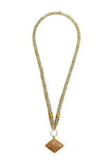 Yellow Sapphire Necklace w/ Hexagon Clasp-Necklaces-Gretchen Ventura