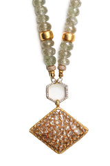 Yellow Sapphire Necklace w/ Hexagon Clasp-Necklaces-Gretchen Ventura